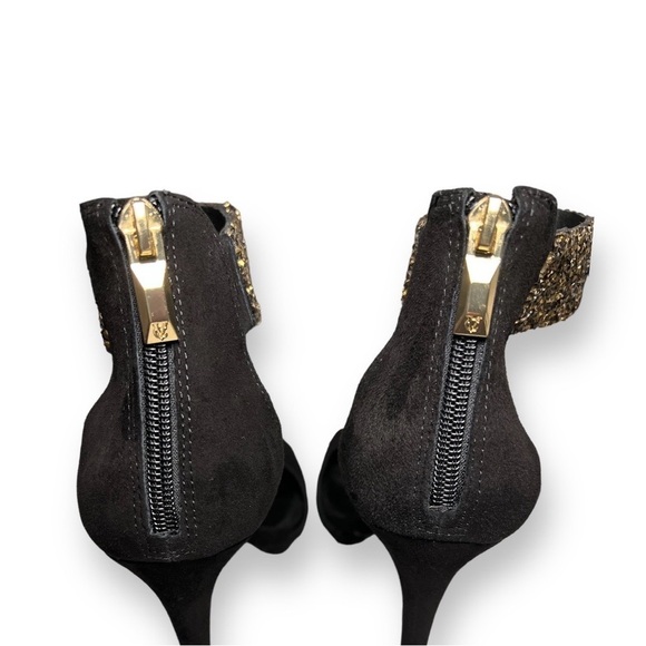 Vince Camuto Signature | Nero Gold Crystal Strap High Heel Sz 10 - Picture 4 of 7